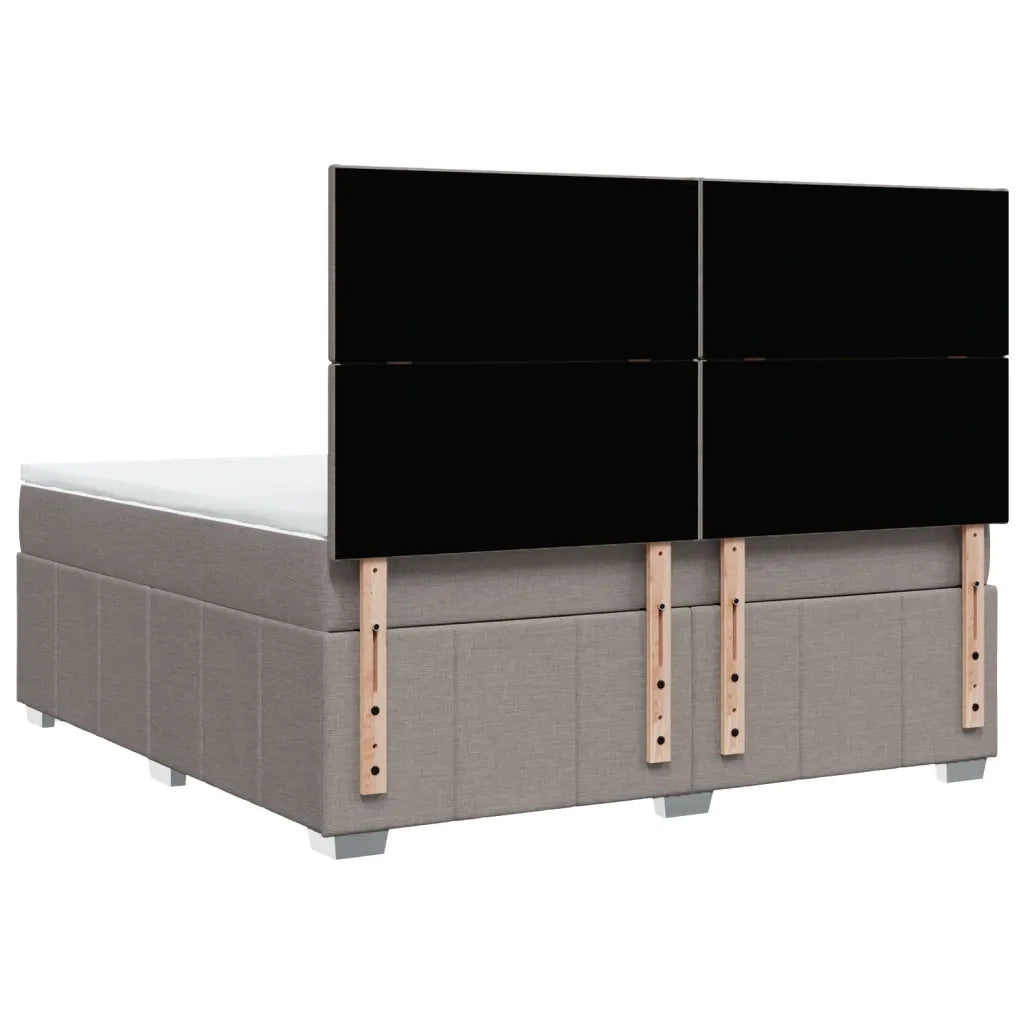 Giroletto a Molle con Materasso Tortora 180x200 cm in Tessuto 3291744