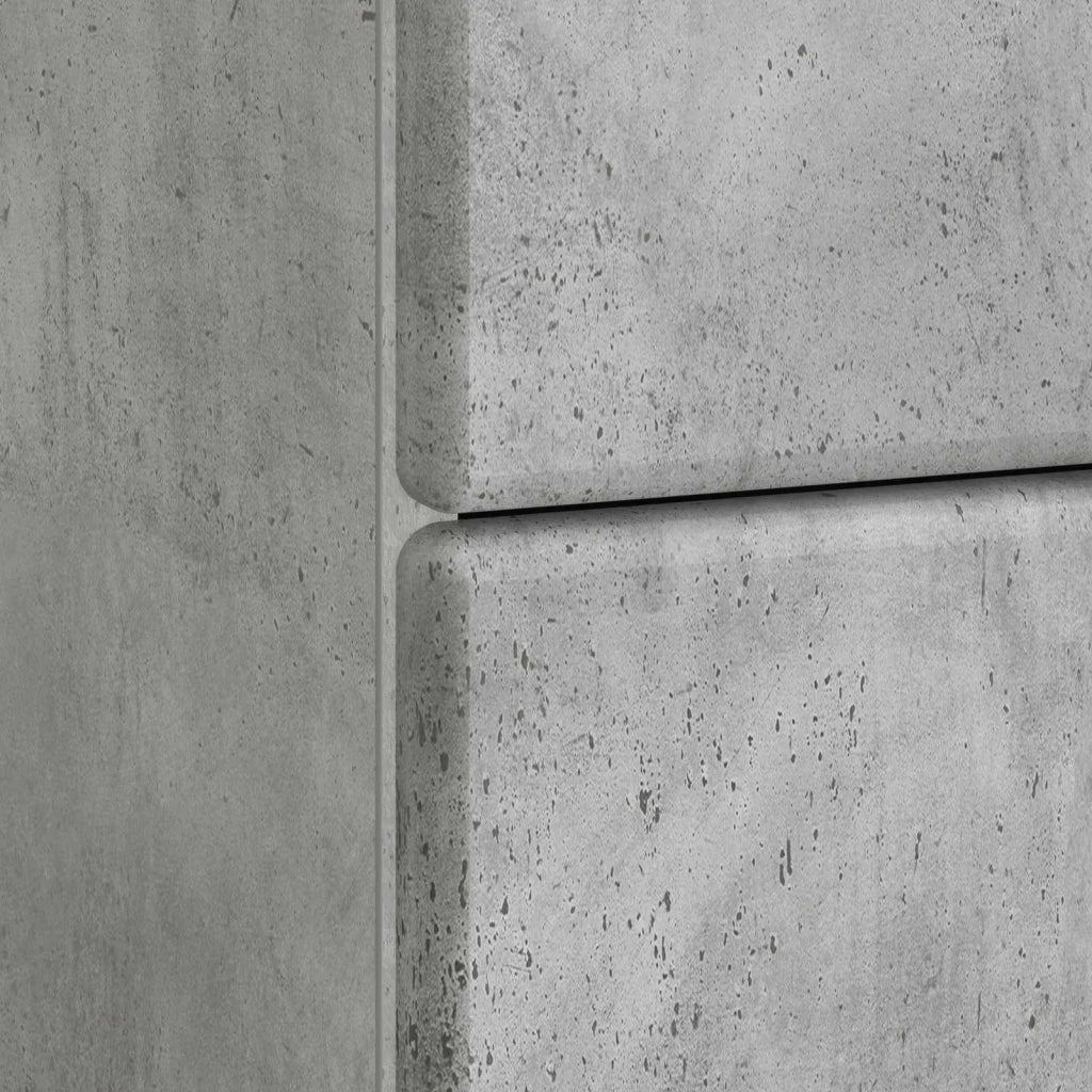 Armadio da Notte con cassetto Grigio Cemento 43 x 41 x 66,5 cm 895478