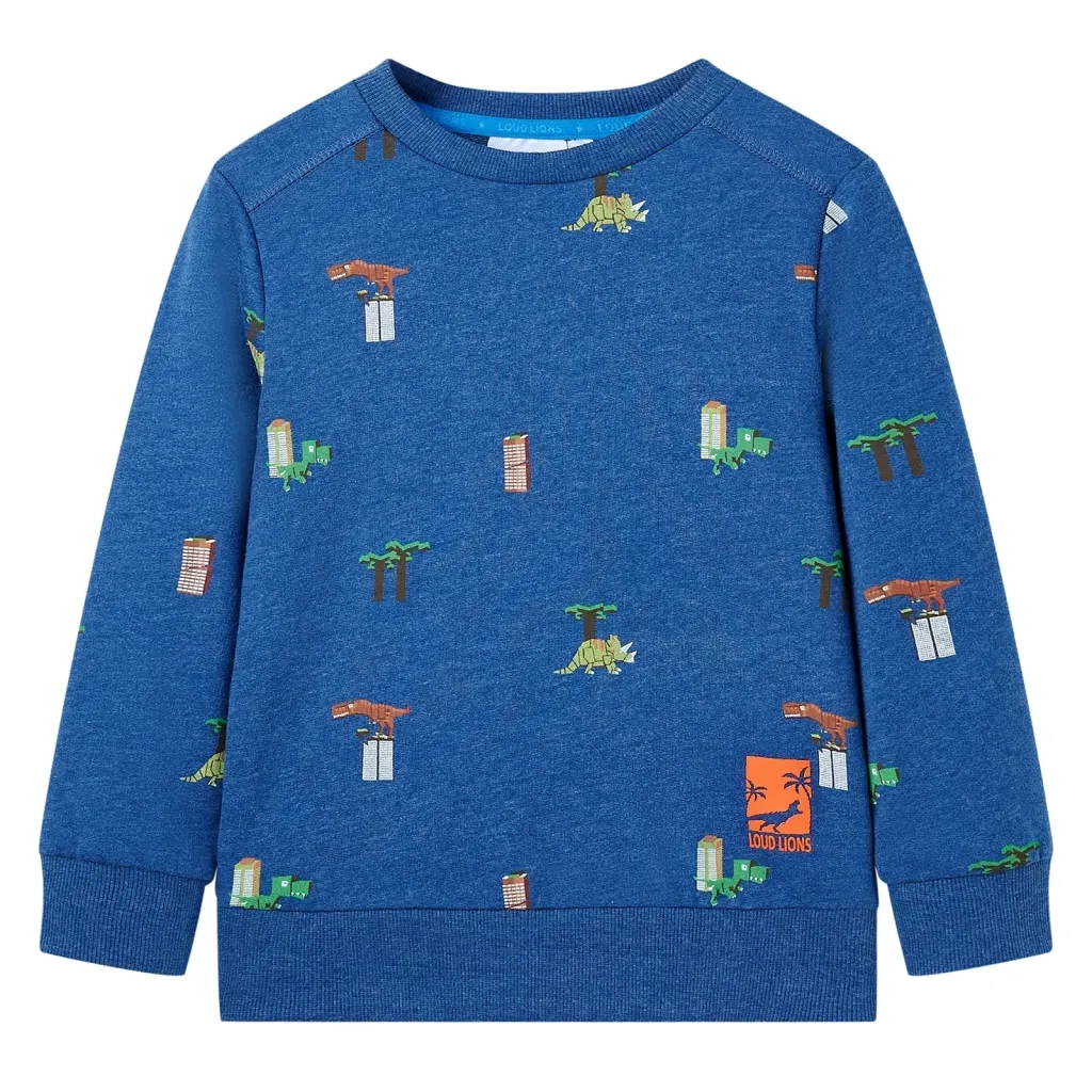 Felpa da Bambino Blu Scuro MÃ©lange 140