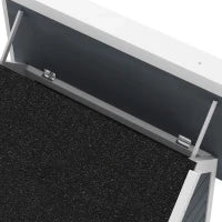 Casetta per Gatti, resistente alle intemperie, con finestra, 77x57,5x68cm (senza tetto in asfalto), Grigio/Bianco/Nero