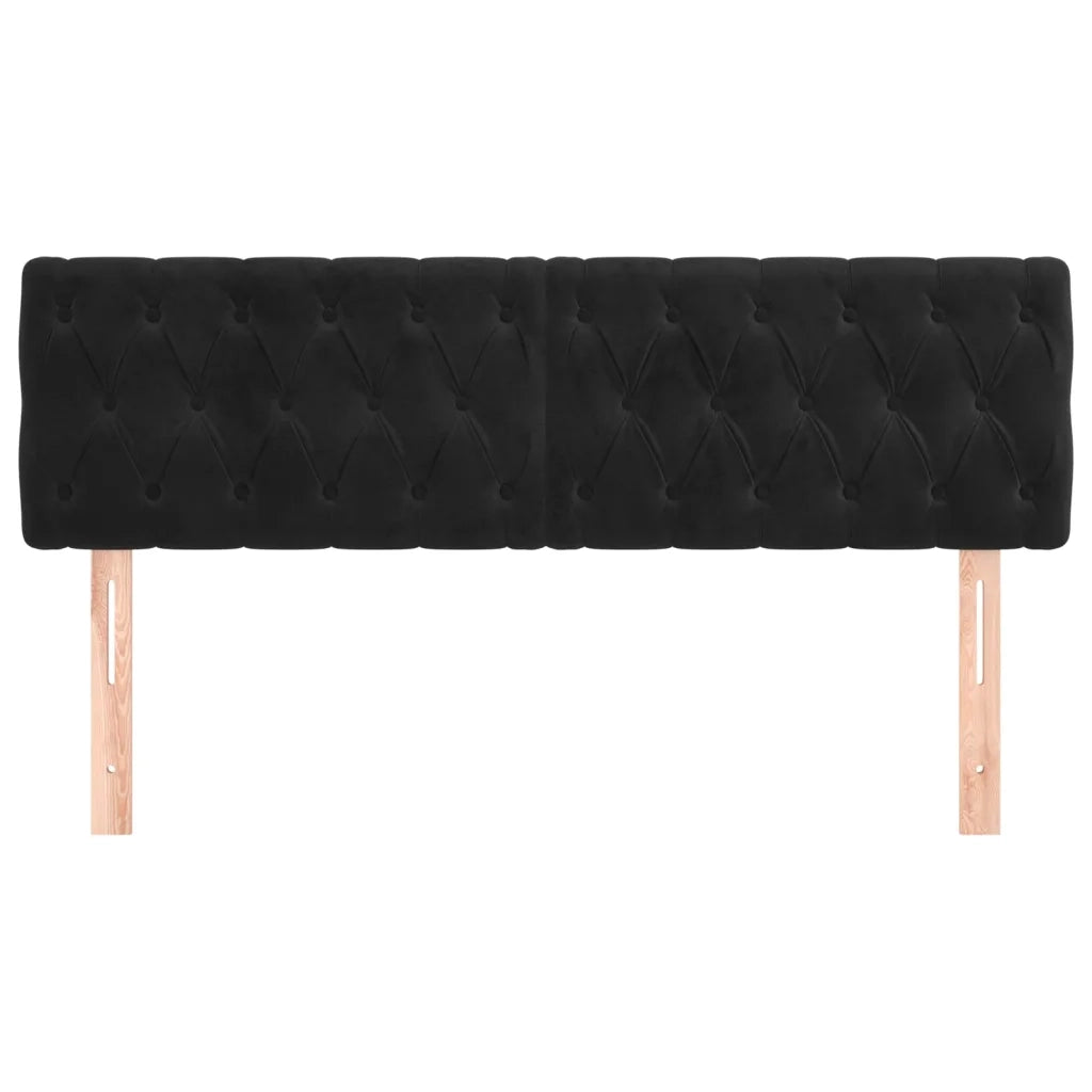 Testiere 2 pz Nere 72x7x78/88 cm in Vellutocod mxl 71515
