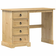 Toeletta | Tavolo da Trucco Corona 104x47x75 cm in Legno Massello di Pino