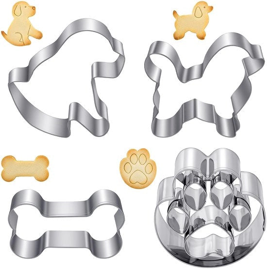 Taglierino per biscotti 4 pezzi - Forme di stampo per cani/gatti/gatti