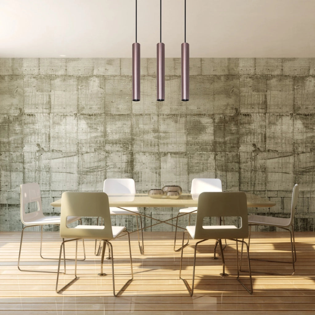 Lampada sospensione barra 38cm 3xGU10 grigia Polux