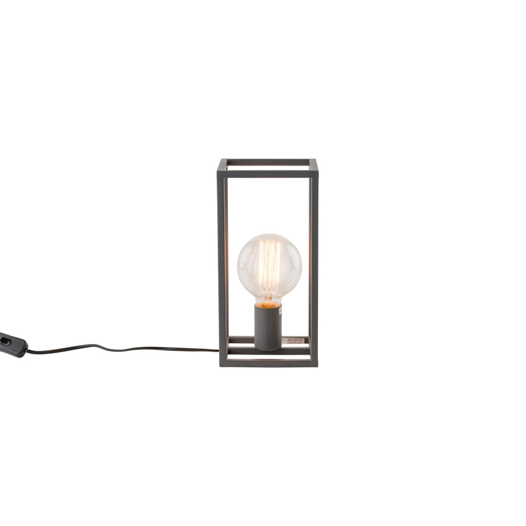 Italux Sigalo lampada da tavolo grigia E27 60W industriale