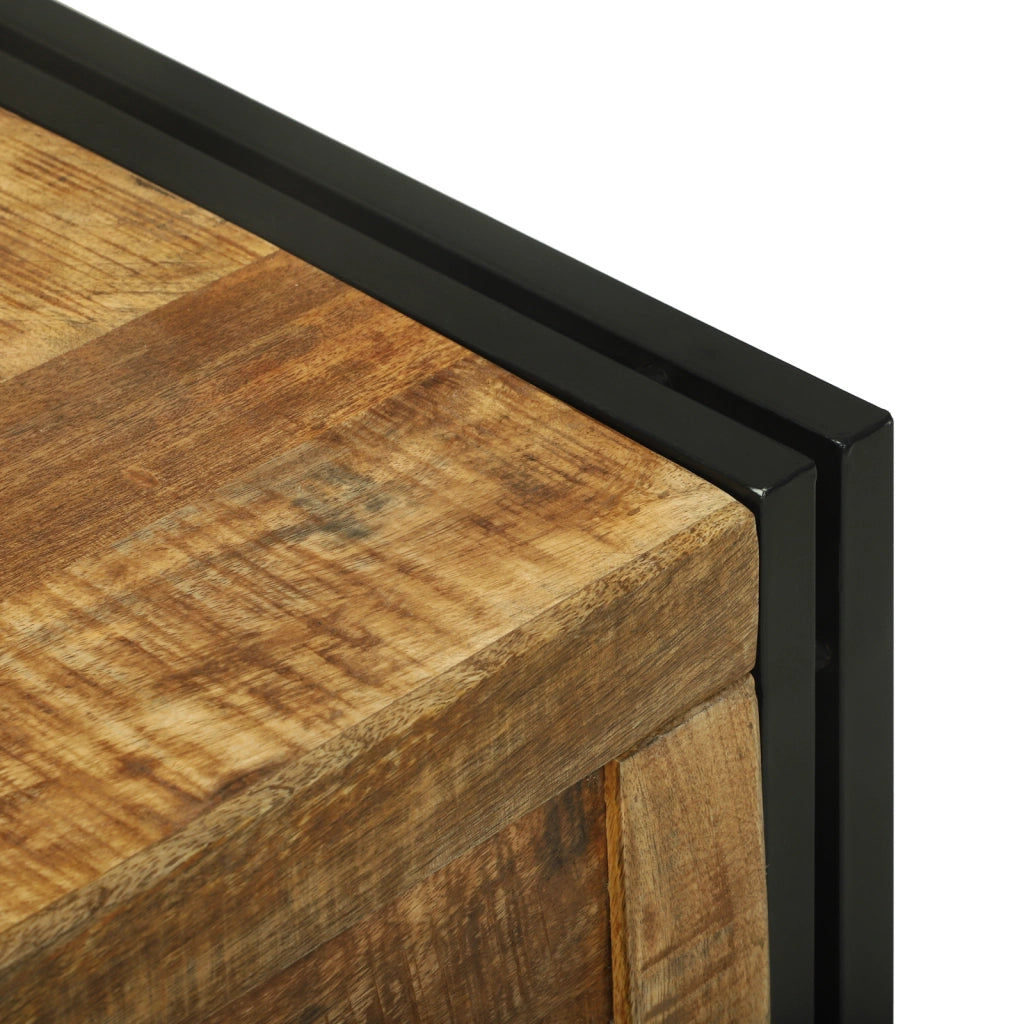 Scatola di Stoccaggio 80x50x50 cm in Legno Massello di Mango