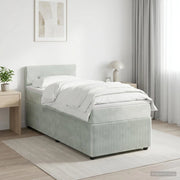 Letto box spring con materasso Grigio Chiaro 80 x 200 cm 3451565