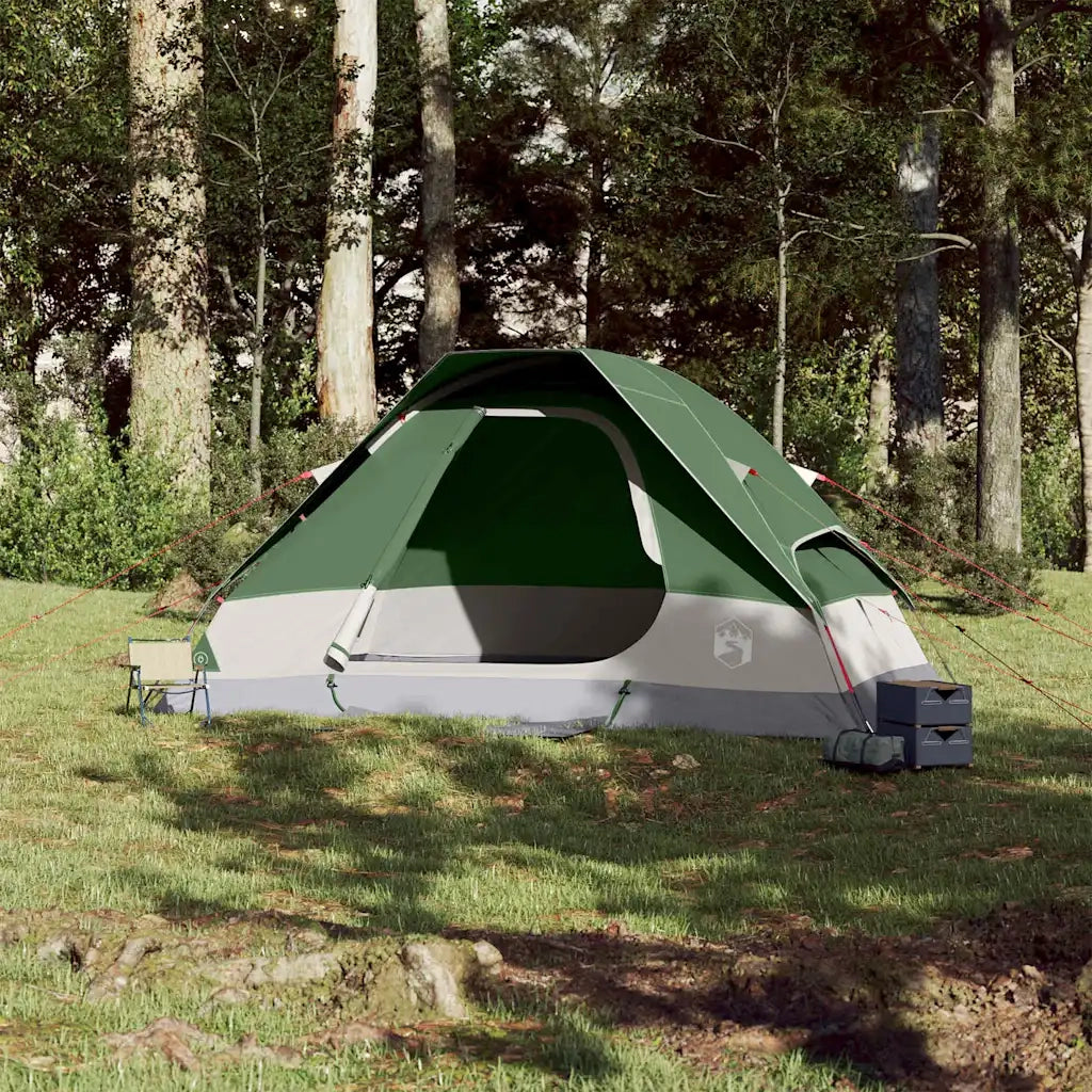 Tenda da Campeggio a Cupola per 6 Persone-Tenda per Escursionismo Verde Impermeabile 305236