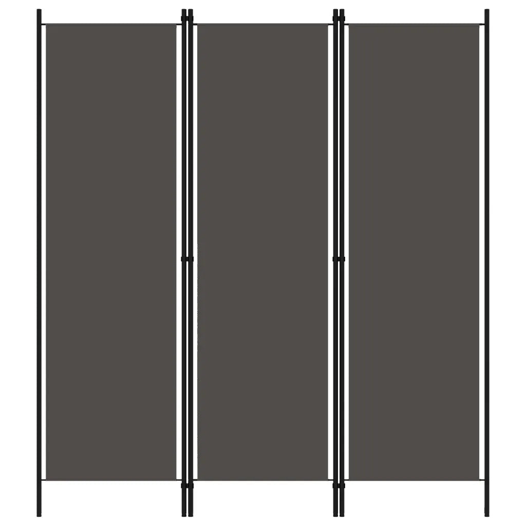 Paravento a 3 Pannelli Antracite 150x180 cm
