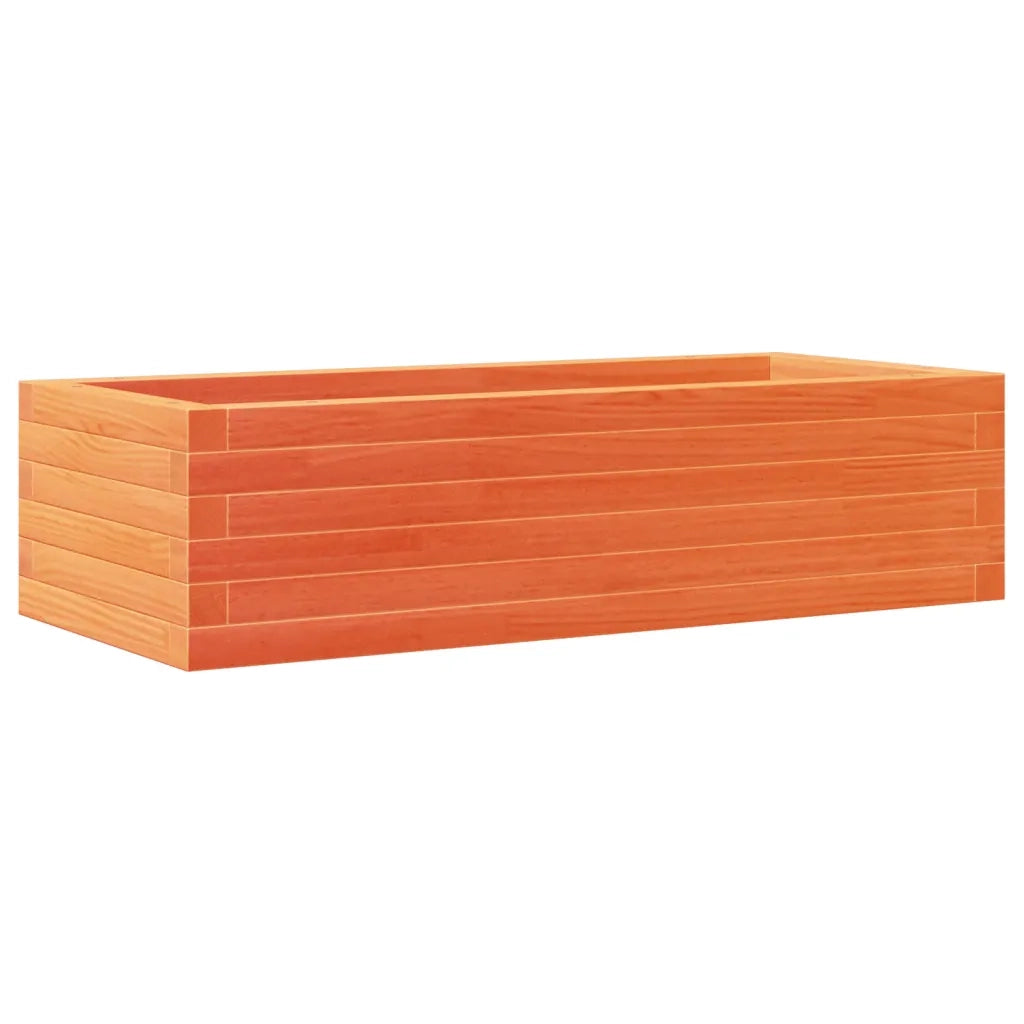 Fioriera Giardino-Vaso da Esterno-Contenitore per Piante Marrone Cera 90x40x23 cm Legno Massello Pino