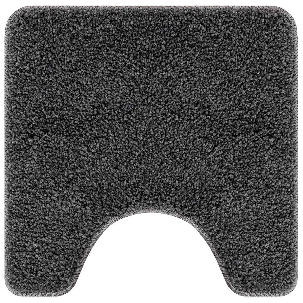 Tappetino da bagno U-Shaped Grigio Scuro 50x50 cm Polipropilene Antiscivolo