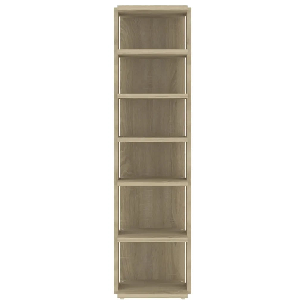 Scarpiera 27,5 x 27 x 102 cm 6 ripiani salvaspazio stile moderno legno di rovere Sonoma ingegnerizzato 02_0047937