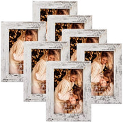 Set di cornici fotografiche bianche da 7 - 10 x 15 cm - per parete e tavolo