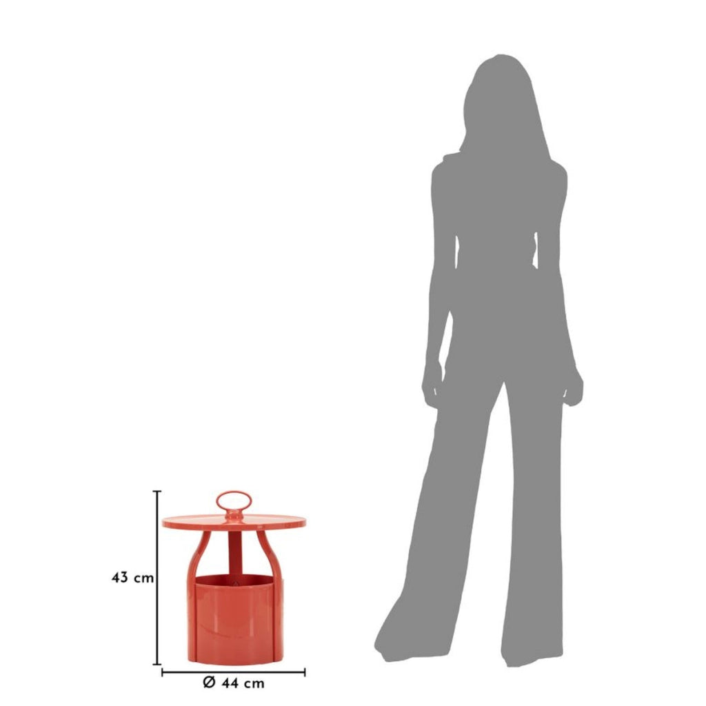 Tavolino VKH1095, Rosso, Plastica, 44x44x43 cm