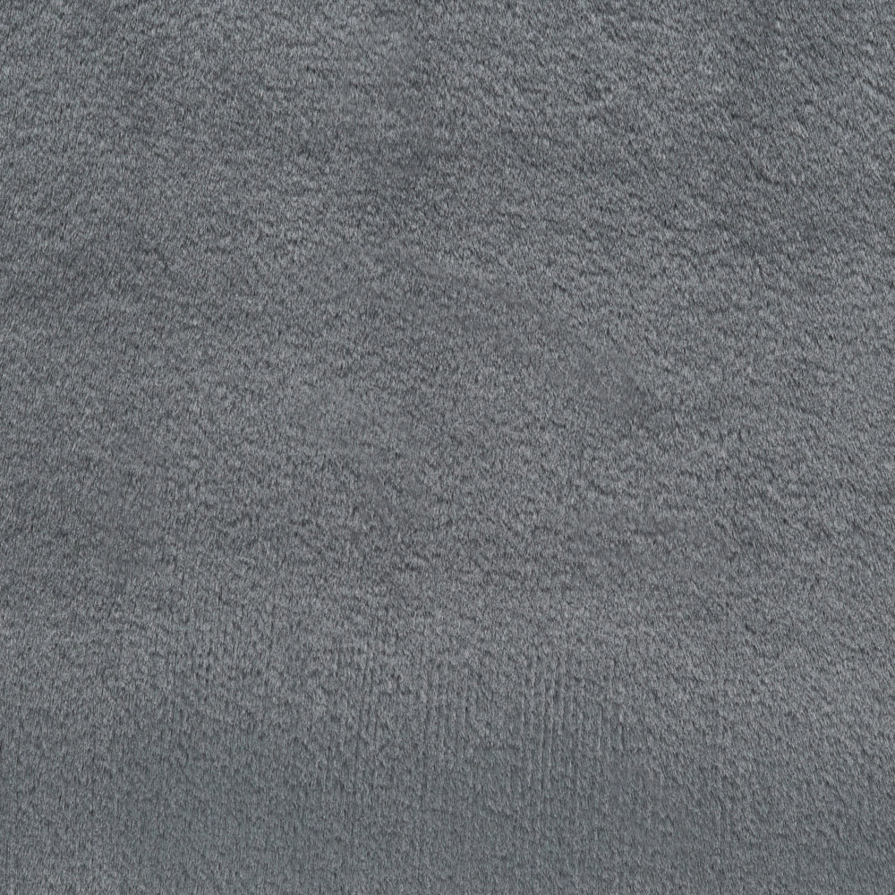 Tappeto Grigio Scuro in Ecopelliccia 160 × 230cm a Pelo Lungo con Retro in Poliestere per Soggiorno e Corridoio Moderni