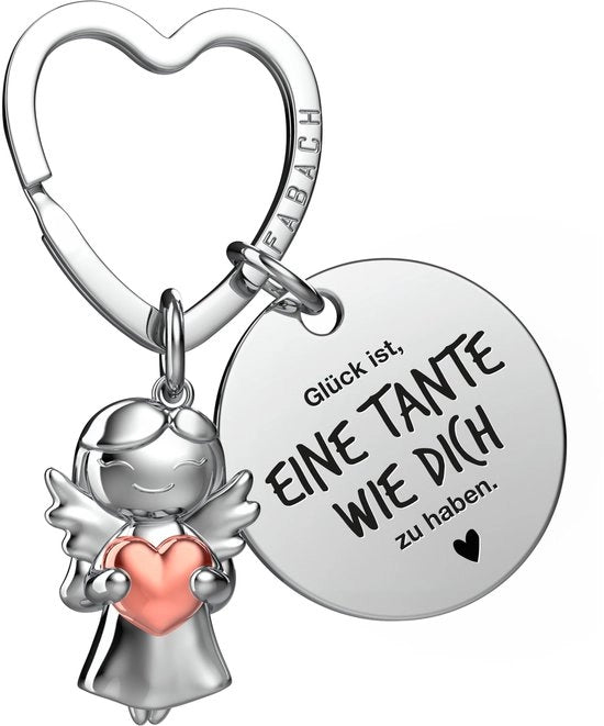 Tante protettiva con cuore e incisione - Tante regalo con cuore e incisione - Tante regalo angelo portafortuna