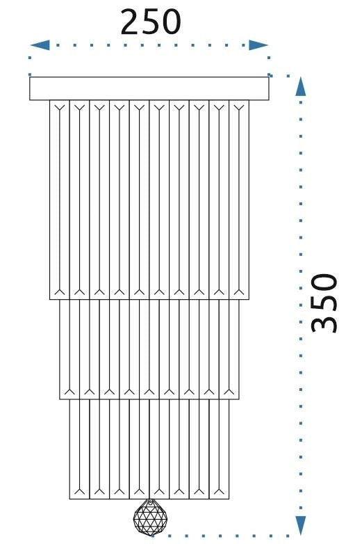 Lampada Cristallo Plafone APP787-3C
