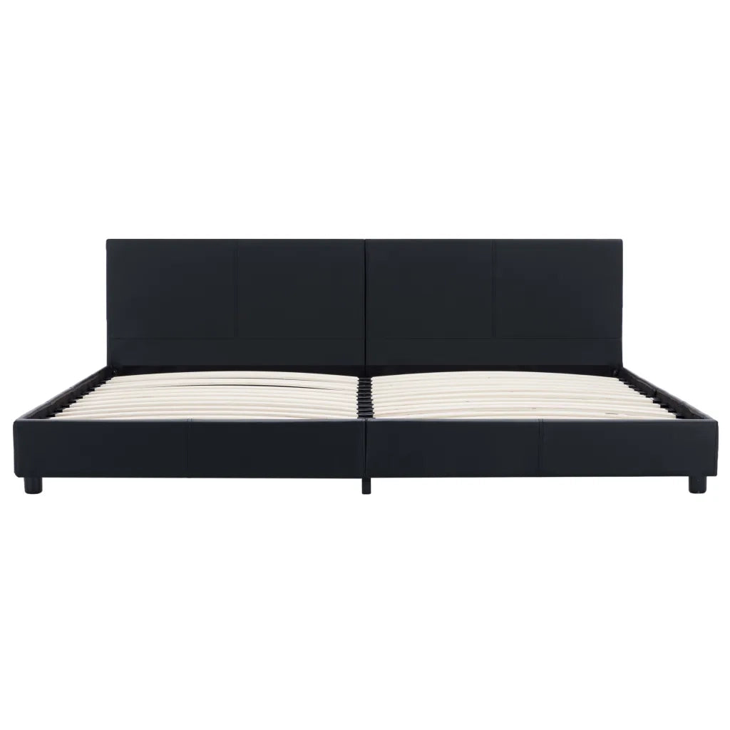 Giroletto-Struttura Letto Nero in Similpelle 180x200 cm 700092