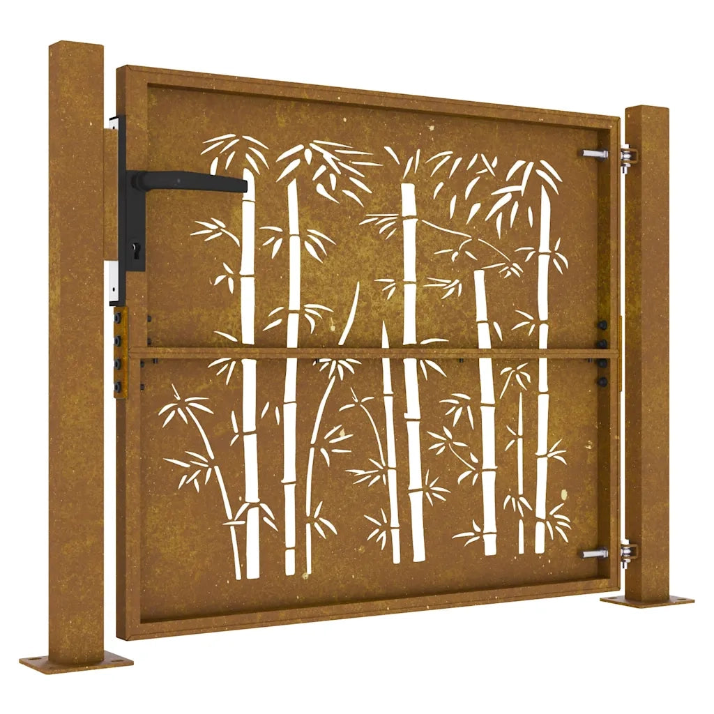 Cancello da Giardino 105x80 cm in Acciaio Corten Design BambÃ¹