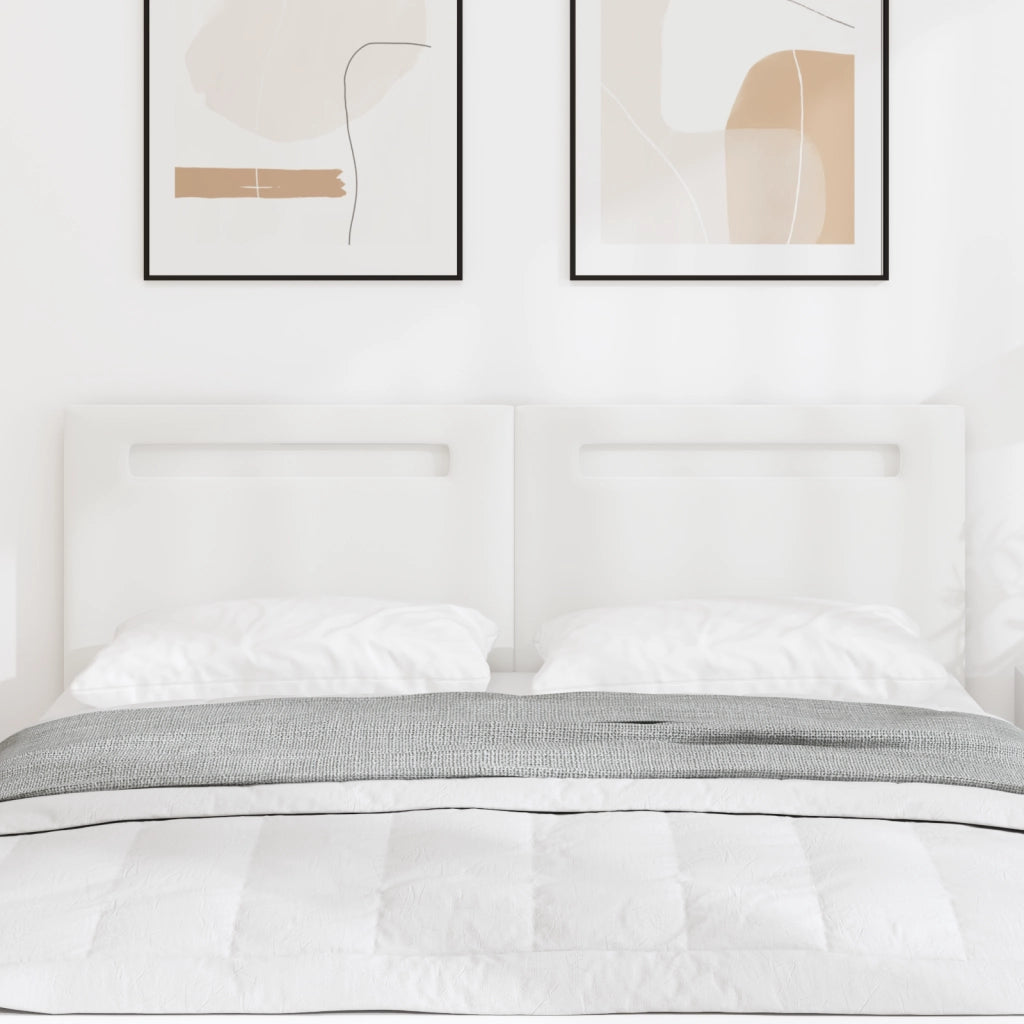 Testata letto design semplice bianco puro 160 cm in finta pelle