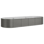 Fioriere | Cassetta per fiori | Letto Giardino Acciaio Zincato 224x80x36 cm Grigio