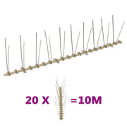 Set Dissuasori per Uccelli e Piccioni 20 pz 2 File 10 m cod mxl 56454