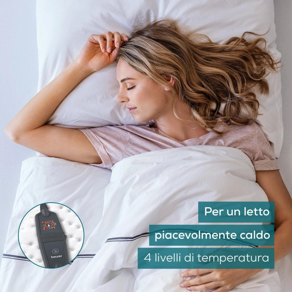 Beurer Scaldaletto UB 60 Green Planet Coprimaterasso Termico Singolo 130x75cm Poliestere 6 Livelli
