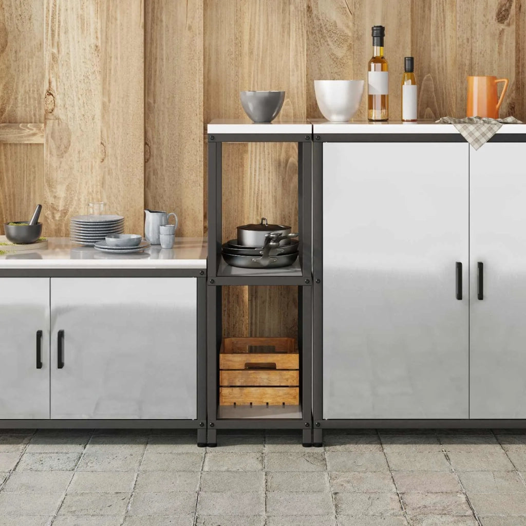 Stoccaggio in cucina Argento 30 x 50 x 92 cm Acciaio 874980