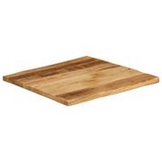 Piano Tavolo Bordi Vivi 40x40x2,5cm Massello Mango Grezzo