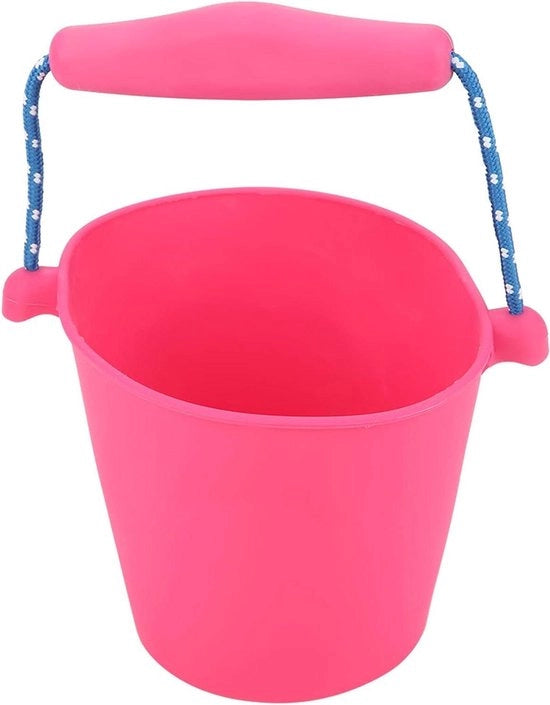 Bacino da Bagno in Silicone Pieghevole per Bambini - 1,5L Barile da Mano per Bagni di Sabbia - Rosso Scuro