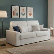 Casabona, Divano Letto 2 Posti Sfoderabile Made in Italy, 180x95 cm Grigio Chiaro