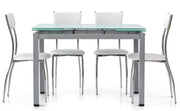 Tavolo da pranzo ufficio in vetro allungabile 110x70x76h