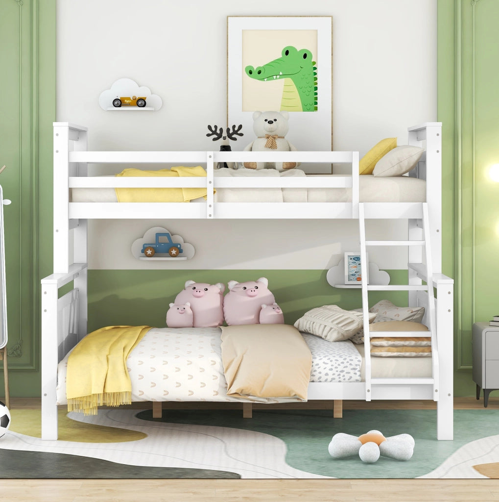 Letto a castello 90/140x200 cm trasformabile in 2 letti, bianco
