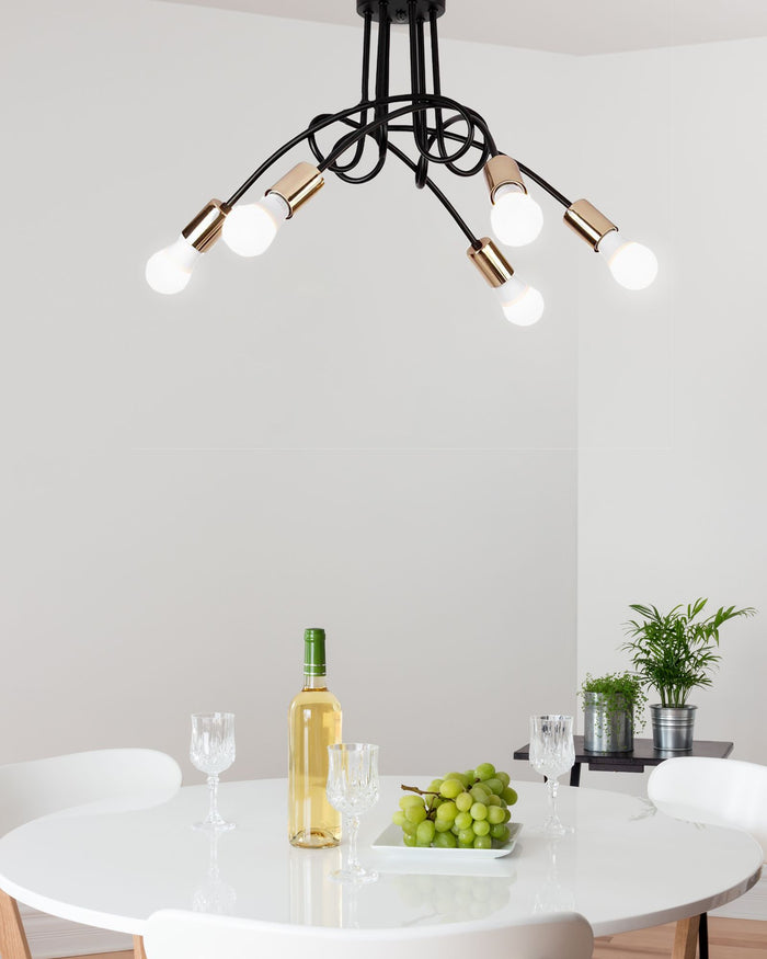 Lampada Paradise 5 Black Gold APP518-5C