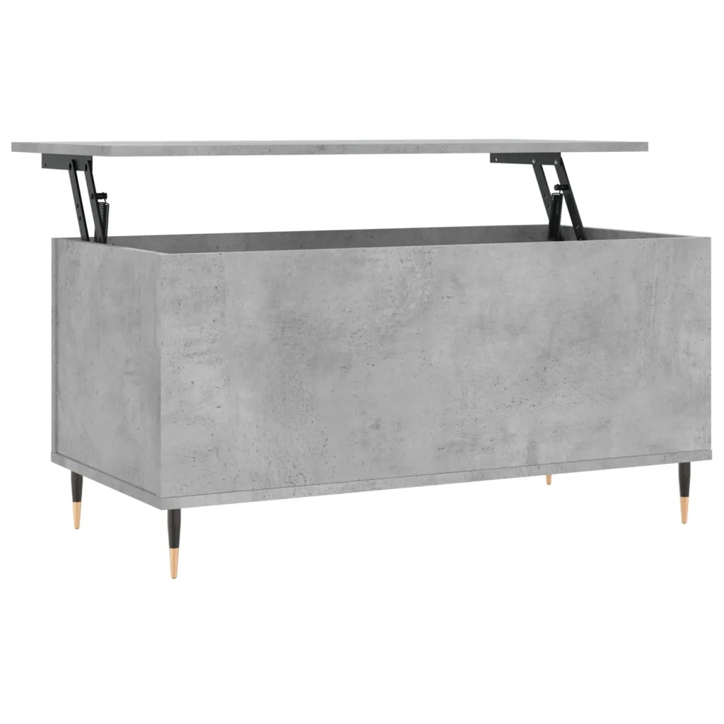 Tavolino salotto | Tavolino da caff¨¨ | Tavolino da Soggiorno Grigio Cemento 90x44,5x45 cm Legno Multistrato