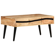 Tavolino da Salotto 88x50x42 cm in Legno Massello di Acacia