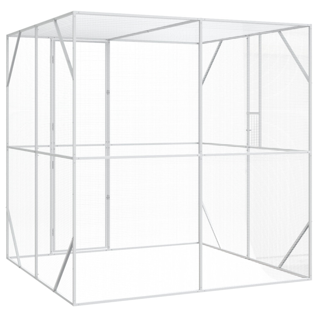Voliera per Uccelli Antracite 209x202x214 cm Acciaio