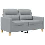 Divano | Divano da soggiorno | Sofa a 2 Posti Grigio Chiaro 120 cm in Tessuto