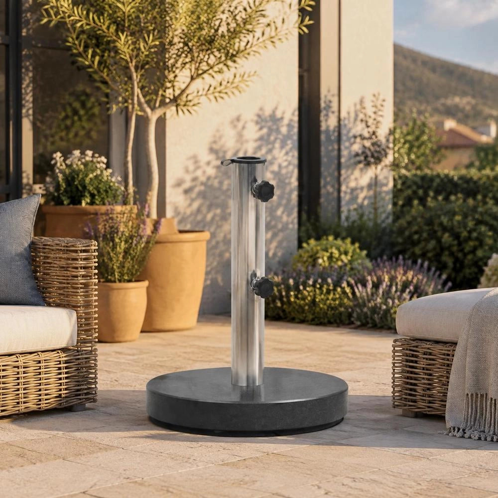 Granite Parasol Base, 28.5 Kg, Round, Black