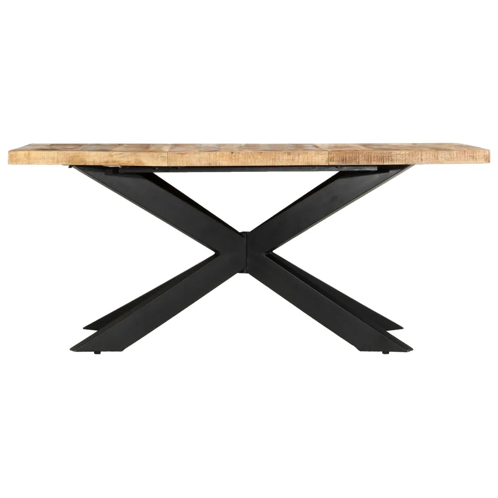 Tavolo da Pranzo 180x90x76 cm in Legno Massello di Mango Grezzo 285963