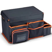 BLACK+DECKER Borsa Organizer Bagagliaio con Tracolla e Portabevande da Viaggio Grigio e Arancione