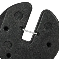 Set di 4 Pesi di Zavorra Circolari per Gazebo, Tenda con Picchetti di Rinforzo e Cordino per il Trasporto, HDPE, Nero