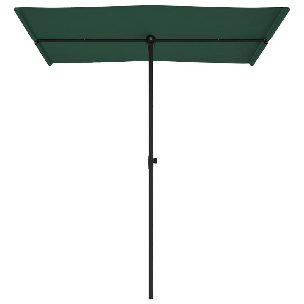 Ombrellone da giardino per esterni con palo in alluminio 180 x 130 cm verde 02_0008216