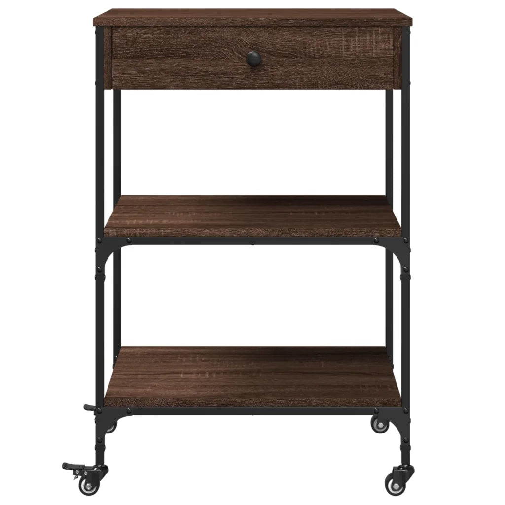 Carrello Cucina Rovere Marrone 60x48x89,5 cm Legno Multistrato