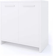Mobile sottolavabo per bagno Kiko, Bianco, 58 x 60 cm, con ritaglio per sifone e spazio di stoccaggio per l’organizzazione del bagno
