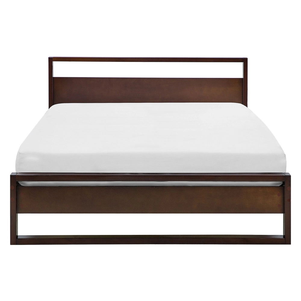 Letto matrimoniale in legno di pino scuro 160 x 200 cm King Size a doghe