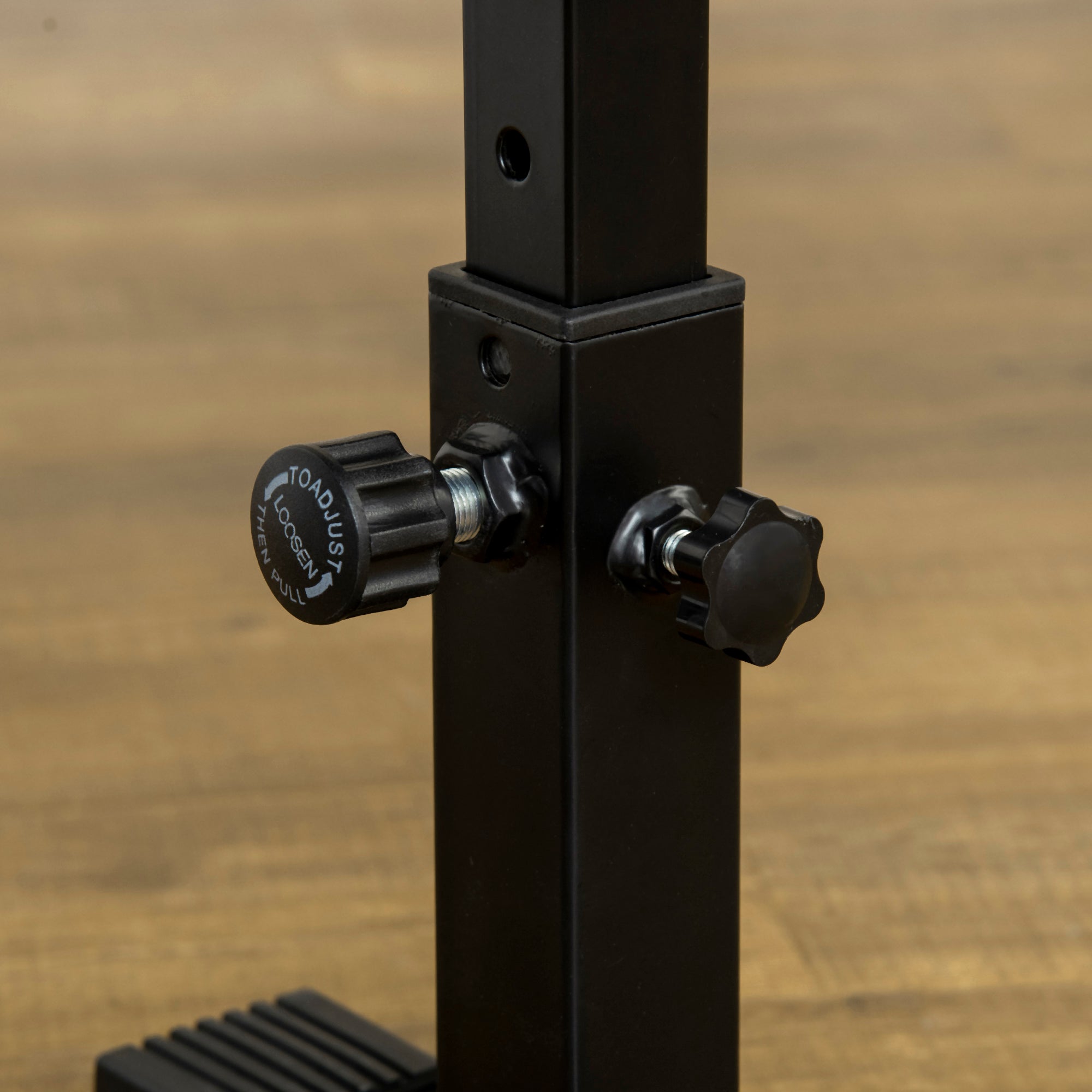 Trave Ginnastica Artistica 226x31x59 cm in Acciaio e Legno Marrone