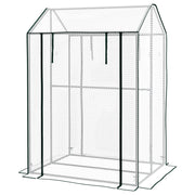 Serra da Giardino 2 Zone Separate e Porte Avvolgibili 100x80x150cm Copertura in PE