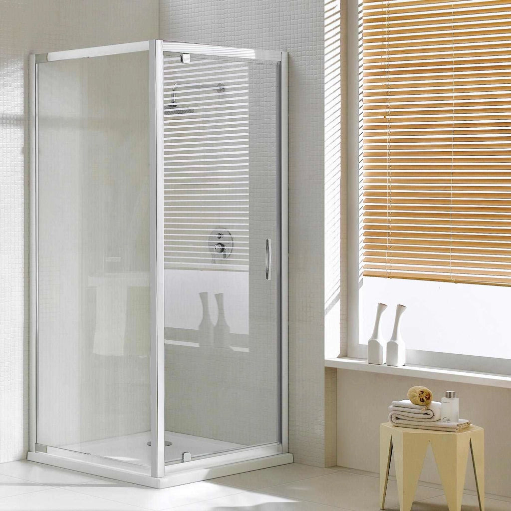 Box Doccia Angolare 70x80 cm 1 Anta Battente in Cristallo Trasparente 6mm H198 Fosterberg Aalborg Duo