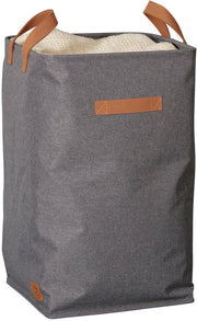 Opbergmando Premium con maniglie - asciugamani da bucato - grigio - stabile e multifunzionale - 35x35x58 cm